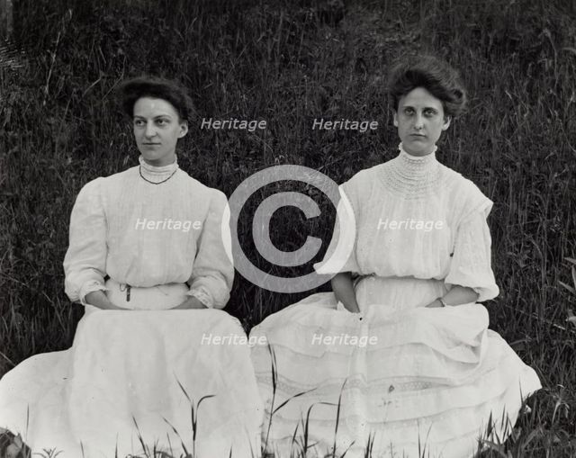 Untitled (Two Women in White), c1900, printed 1980. Creator: Wendell Hotter.