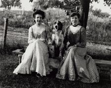 Untitled (Two Women with Dog), c1900, printed 1980. Creator: Unknown