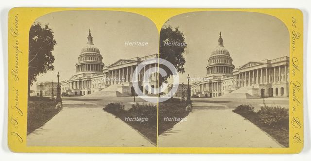 Untitled (United States Capitol Building, Washington D.C.), late 19th century.  Creator: J F Jarvis.