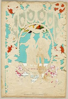 Untitled Valentine (Antique Couple with Putti), c. 1850. Creator: Thomas Wood