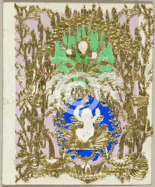 Untitled Valentine (Cupid Enthroned), 1860. Creator: Thomas Wood.