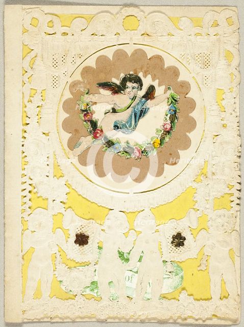 Untitled Valentine (Cupid with Garland), 1850/59. Creator: John Windsor.