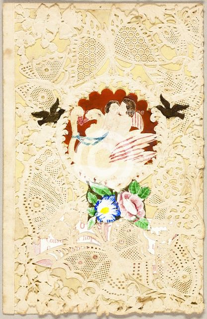 Untitled Valentine (Children, Swans, and Butterflies), 1860/69. Creator: John Windsor.