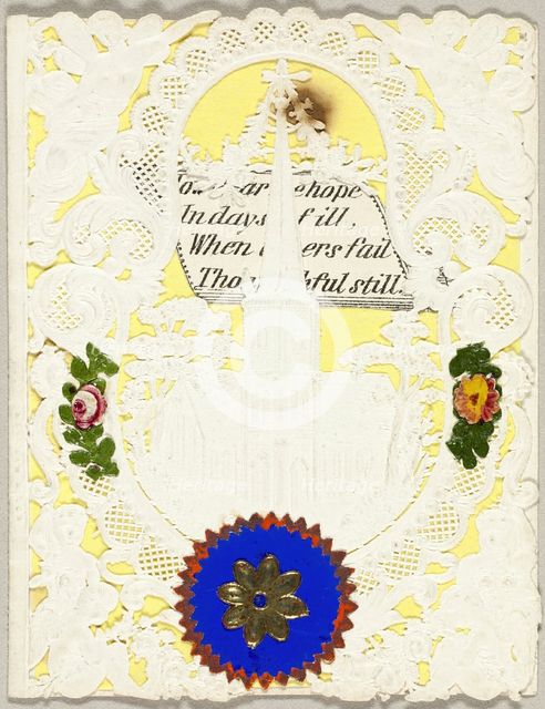Untitled Valentine (Church), 1850/55. Creator: George Kershaw.