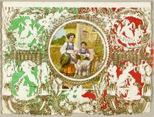 Untitled Valentine (Country Girls with Dog), 1860/69. Creator: Thomas Wood
