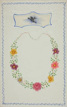 Untitled Valentine (Dove with Letter), c. 1850. Creator: Unknown