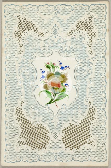 Untitled Valentine (Flowers), 1840/50. Creator: Unknown.