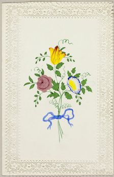Untitled Valentine (Flowers), c. 1840. Creator: Unknown