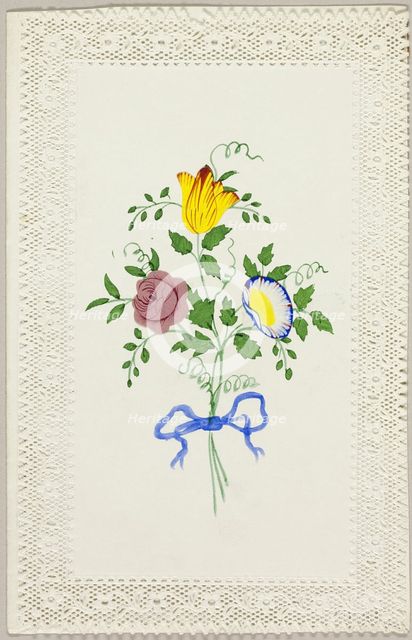 Untitled Valentine (Flowers), c. 1840. Creator: Unknown.