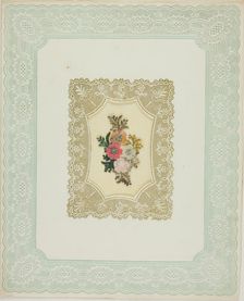 Untitled Valentine (Flowers), c. 1850. Creator: Unknown