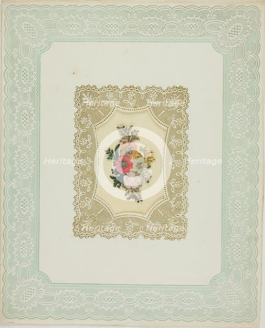 Untitled Valentine (Flowers), c. 1850. Creator: Unknown.