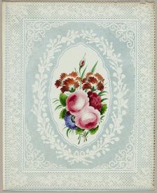 Untitled Valentine (Flowers on Lace), c. 1840. Creator: Unknown