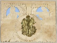 Untitled Valentine (Gold Cupid), c.1850. Creator: Unknown