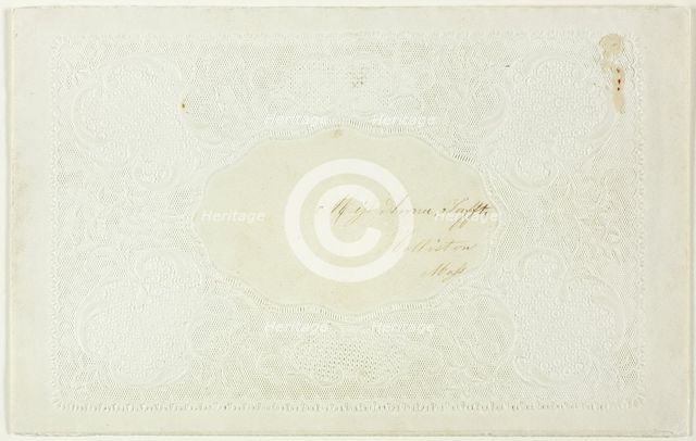 Untitled Valentine (Gold Ship in Wreath), 1845/50. Creator: Joseph Mansell.