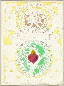 Untitled Valentine (Heart on Fire), 1850/59. Creator: John Windsor