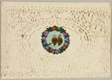 Untitled Valentine (Hearts on Fire), c. 1840. Creator: George Meek