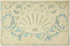 Untitled Valentine (Large Pink Flower), c.1860. Creator: Unknown