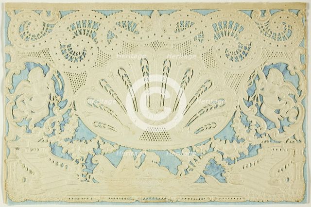 Untitled Valentine (Large Pink Flower), c.1860. Creator: Unknown.