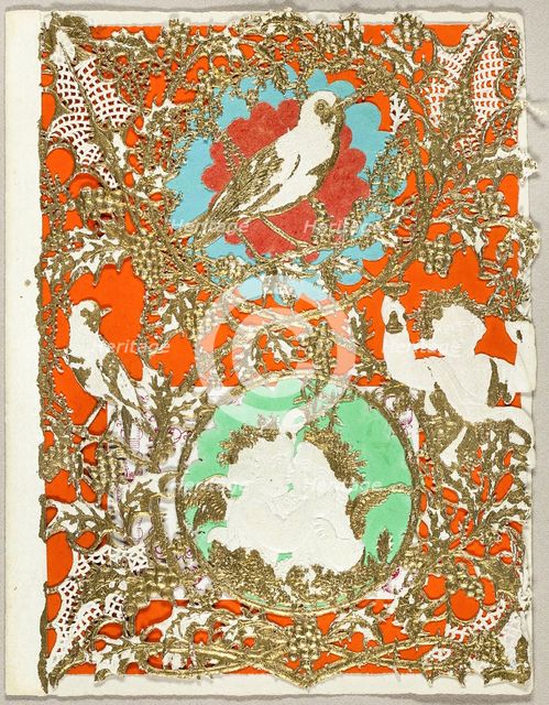 Untitled Valentine (Putti and Birds), 1860/69. Creator: Thomas Wood.