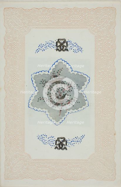 Untitled Valentine (Silver Birds on Blue), n.d. Creator: Unknown.