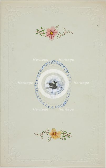 Untitled Valentine (Silver Dove), c. 1850. Creator: George Kershaw.