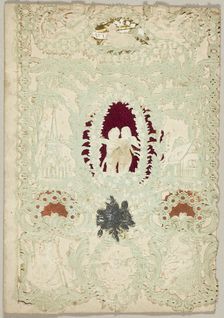 Untitled Valentine (Two Putti in a Wreath), 1850/59. Creator: Esther Howland