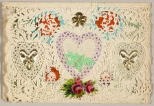 Untitled Valentine (Three Hearts), c.1865. Creator: Berlin & Jones