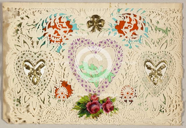 Untitled Valentine (Three Hearts), c.1865. Creator: Berlin & Jones.