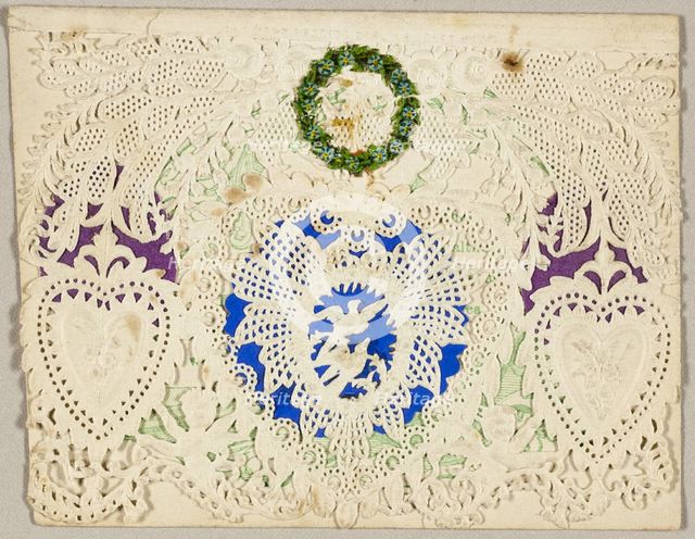 Untitled Valentine (Three Hearts), c.1865. Creator: Berlin & Jones.