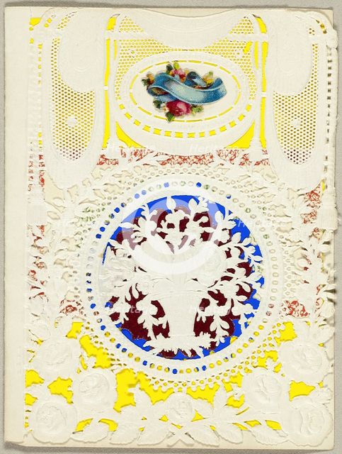 Untitled Valentine (Vase of Flowers), 1850/59. Creator: George Meek.
