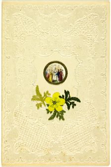Untitled Valentine (Wedding Scene), c. 1840. Creator: Unknown