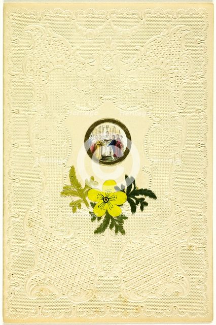 Untitled Valentine (Wedding Scene), c. 1840. Creator: Unknown.