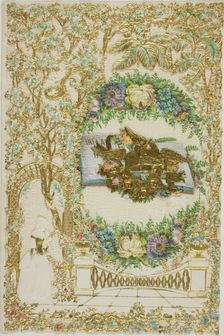 Untitled Valentine (Woman in Garden), n.d. Creator: Unknown