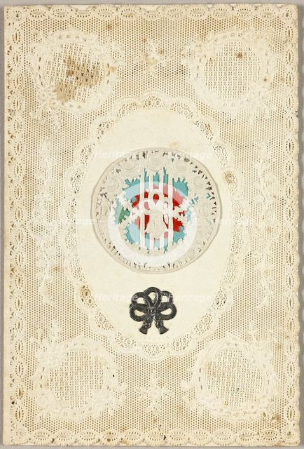 Untitled Valentine (Wreath with Rope Tie), c. 1850. Creator: Joseph Mansell.