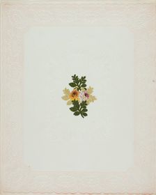 Untitled Valentine (Yellow and White Flowers), c. 1850. Creator: Unknown