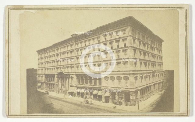 Untitled [Victorian building with shops on the ground floor], c. 1865.  Creator: R. F. Adams.