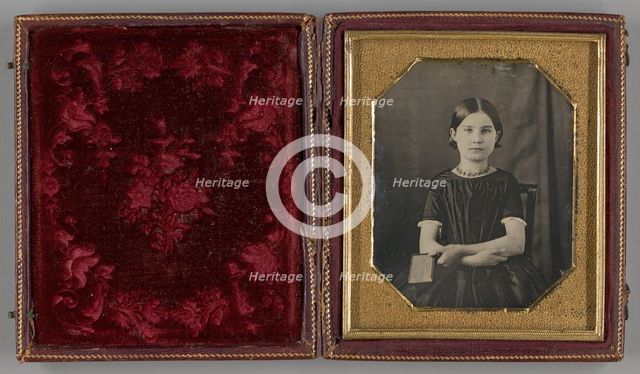 Untitled (Young Girl Holding Photograph), 1839/99. Creator: Unknown.