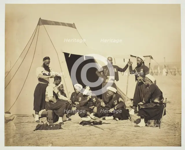Untitled (Zouaves), 1857. Creator: Gustave Le Gray.