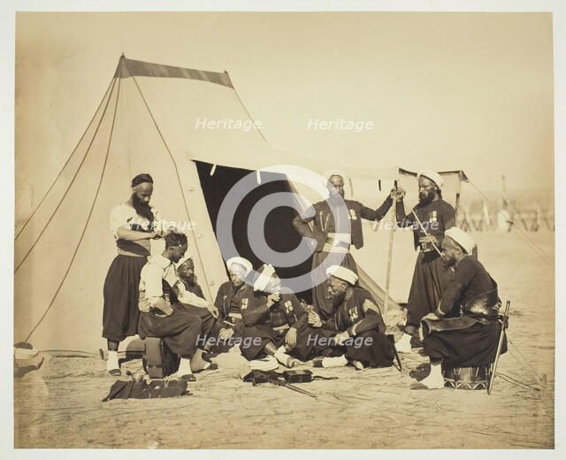Untitled (Zouaves), 1857. Creator: Gustave Le Gray.