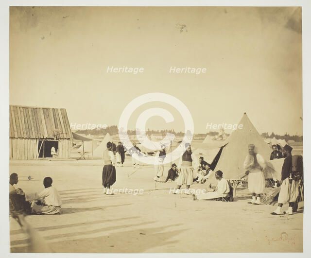 Untitled (Zouaves), 1857. Creator: Gustave Le Gray.