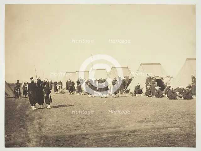 Untitled [Zouaves], 1857. Creator: Gustave Le Gray.