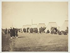 Untitled [Zouaves], 1857. Creator: Gustave Le Gray