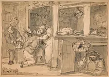 Unused drawing for Industry and Idleness 1747. Artist: William Hogarth