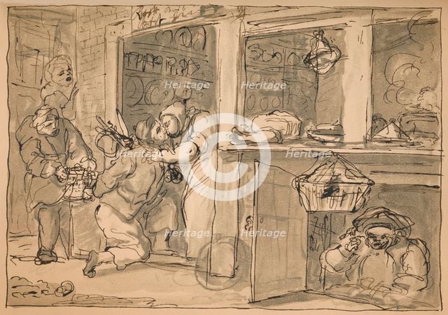 Unused drawing for 'Industry and Idleness', 1747.  Artist: William Hogarth.