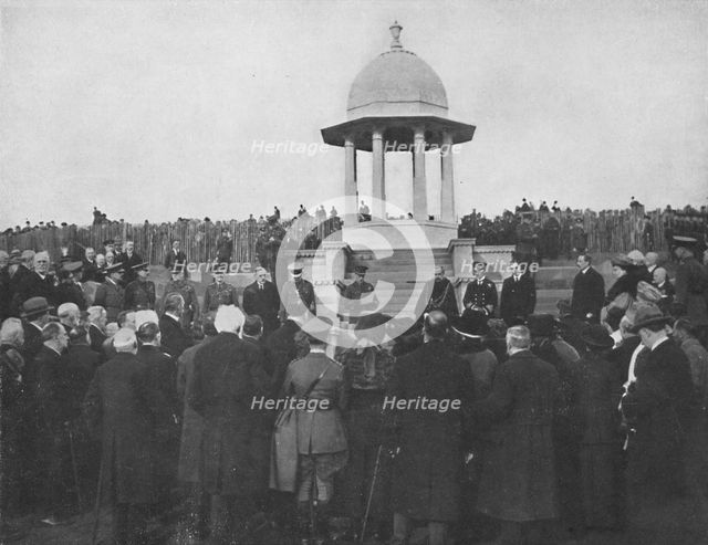 'Unveiling of the Chattri by H.R.H. The Prince of Wales, 1st February 1921', (1939). Artist: Unknown.
