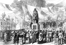 Unveiling the statue of John Bunyan, at Bedford, 1874. Creator: Unknown