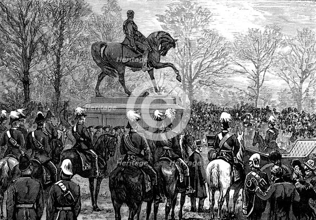 Unveiling the statue of Lord Gough in the Phoenix Park, Dublin, 1880. Creator: Unknown.
