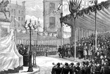 Unveiling the statue of the late Prince Consort in Holborn-Circus, 1874. Creator: Unknown