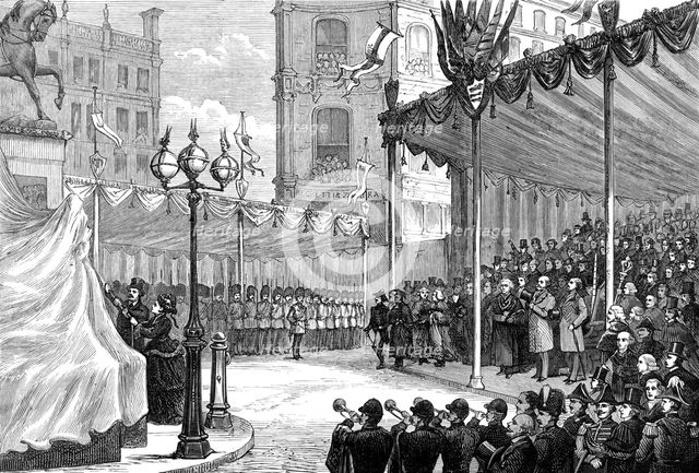 Unveiling the statue of the late Prince Consort in Holborn-Circus, 1874. Creator: Unknown.