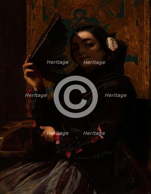 Una Maja Bonita, 1856. Creator: John Phillip.